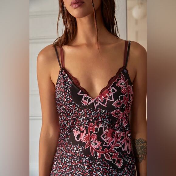 NEW Free People Intimately Your Better Side Midi Slip Dress Womens Size Small - Picture 2 of 7